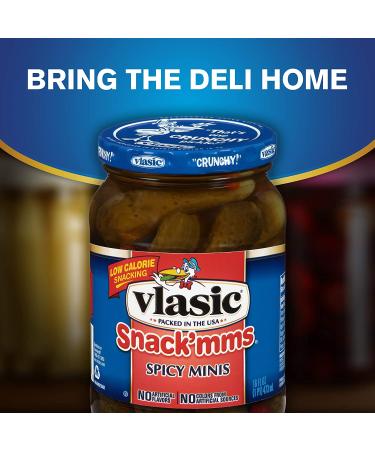Vlasic Snack'mms Spicy Minis Pickles 16 oz Mini Pickles, 6-Pack - Buy Online on GoSupps.com
