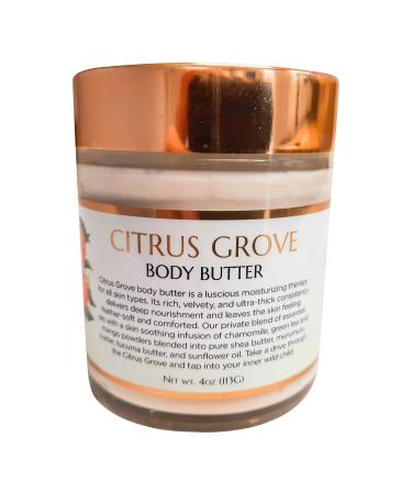 WFG WATERFALL GLEN SOAP COMPANY LLC Citrus Grove vegan body butter soothing all over body moisturizer with shea butter and chamomile