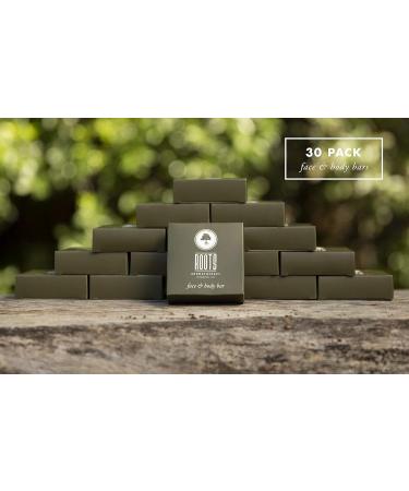 Roots Aromatherapy Eucalyptus Tea Facial Soap 30 Pack 1.35oz/40g - Travel Size Toiletries for Hotels, Motels, and Lodging - Buy Online on GoSupps.com
