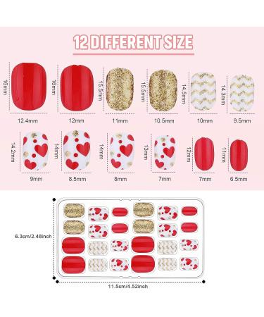 240 Piece Kids Press-on False Nails Set - Cute Pink Flower Design - Full Cover Acrylic Nail Tips for Children - Nail Decoration Kit for Girls - Buy Online on GoSupps.com