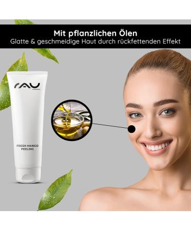 RAU Cosmetics Enzyme Peeling - Fresh Mango Exfoliant for Blackheads & Pimples | Regeneration Booster for Mature Sensitive & Dry Skin - 2.53 Fl Oz - Buy Online on GoSupps.com