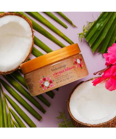Bodycology Coconut Hibiscus Exfoliating Sugar Scrub | 10.5 oz | Best Women's Body Scrub for Smooth Skin | Shop Internationally - Buy Online on GoSupps.com