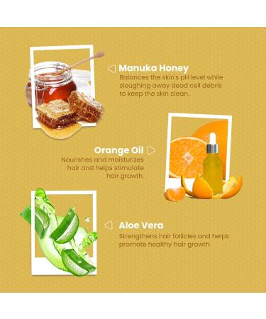 Honeyskin Hair Growth Shampoo & Conditioner Set - Coconut Oil, Manuka Honey & Aloe Vera - Sulfate Free - For Dry & Sensitive Scalp - Color Treated Hair - 16oz (Pack of 2) - Buy Online on GoSupps.com