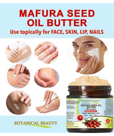 Botanical Beauty MAFURA SEED OIL BUTTER 100% Natural Pure Virgin Unrefined Raw for FACE SKIN BODY HAIR NAILS DRY SKIN. Mafura Seed Oil Shea Nut Butter Vitamin E Beeswax. 4 Fl oz 120 ml - Buy Online on GoSupps.com