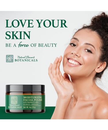 Natural Elements Botanicals Moisturizing Facial Polish Gentle Face Scrub 2-in-1 Facial Scrub Hydrating & Exfoliating Face Scrub Facial Exfoliator w/Bamboo & Coffee 4 oz - Buy Online on GoSupps.com