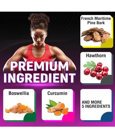 CIVIMUNA French Maritime Pine Bark Capsules with French Maritime Pine Bark Hawthorn Bosweillia and More - 90 Capsules for 3 Months Supply - Buy Online on GoSupps.com