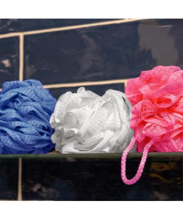 Bath Shower Sponge Loofahs 60g Mesh Pouf Shower Ball Exfoliating - Pack of 6 - Buy Online on GoSupps.com