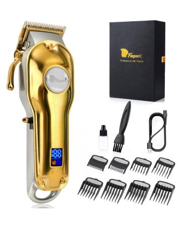 Fagaci Professional Hair Clippers with Extremely Fine Cutting, Cordless Hair Clippers for Men Professional, Barber Clippers for Hair Cutting Kit, Electric Mens Hair Clippers, Maquina de Cortar Cabello Hair Clippers Gold