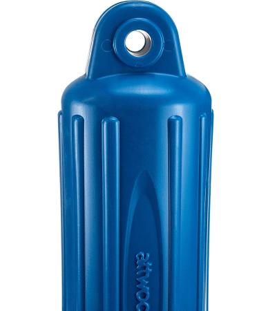 Attwood Softside Oval Boat Fender | Thick-Wall Reinforced Eye Ends | Blue Finish - Buy Online on GoSupps.com