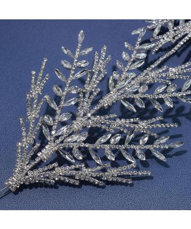 WONRLUA Rhinestone Bridal Headband - Silver Wedding Hair Accessories for Brides - Buy Online on GoSupps.com