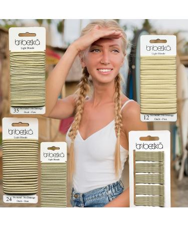 Bribeck Blonde Hair Ties & Bobby Pins Set (156 Pcs) - Premium Hair Elastics, Ponytail Holders, Clips for Women & Girls - Styling Accessories for All Hair Types - Buy Online on GoSupps.com