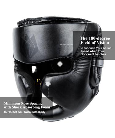 FitsT4 Boxing Headgear | Sparring Head Guard for Martial Arts Training | PU Leather | Large-X-Large - Buy Online on GoSupps.com