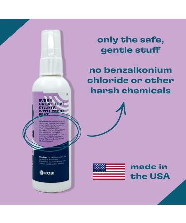 Kobi Natural Foot Deodorant Spray - No More Stinky Kid Feet - Eliminates Foot & Shoe Odor - Kid-Safe Ingredients - Sunset Bloom 4 Fl Oz (Pack of 1) Sunset Bloom - Buy Online on GoSupps.com