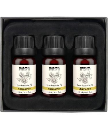 Brubaker Cosmetics Chamomile Oil Set - 3 x 10ml Vegan Essential Oils for Calm & Harmony - Aromatherapy Gift - Buy Online on GoSupps.com