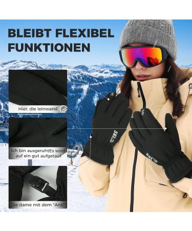Zenuta Waterproof Ski Gloves for Men & Women - Warm Winter Gloves with 5-Finger Touchscreen & Bicycle Use - Perfect for Cold Weather Activities - Buy Online on GoSupps.com