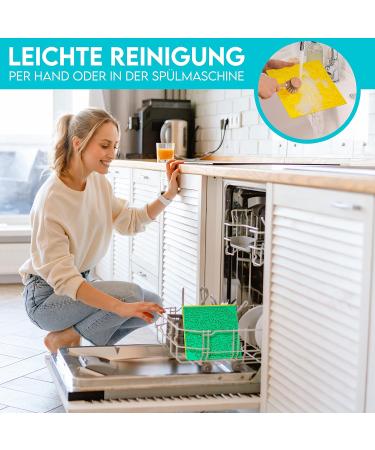 Dog is K nig Leak Mat for Dogs - Patented Suction Cup Design 2-Pack (22x22cm) with Spatula & Recipes Book - Food-Safe & Dishwasher-Resistant in Mint Green & Habanero Yellow - Buy Online on GoSupps.com