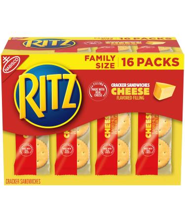 RITZ Cheese Sandwich Crackers, Family Size, 16 - 1.35 oz Packs