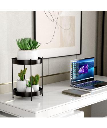 EKNITEY 2-Tier Vanity Organizer for Perfume & Skincare Black Bathroom Storage Rack (26x32cm) | Ideal Spice Racks for International Shipping - Buy Online on GoSupps.com