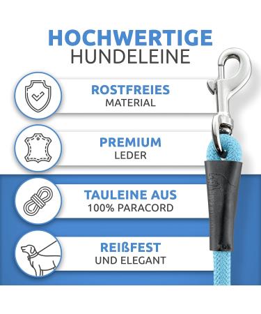 Happyshephie Adjustable Dog Leash 2.5m - Robust Reversal Leash for Medium & Large Dogs - Arctic Blue - Perfect for International Shipping - Buy Online on GoSupps.com