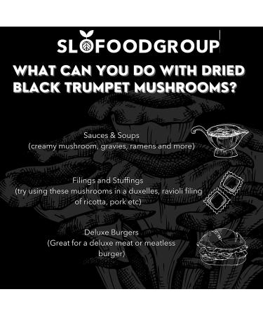 Slofoodgroup Black Trumpet Mushrooms - Dried Black Trumpet Mushrooms - 4 Oz. 4.0 ounces - Buy Online on GoSupps.com