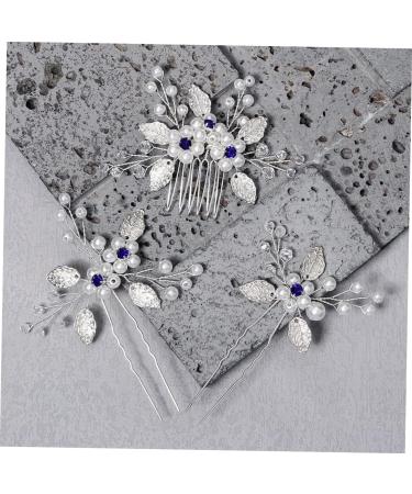 Angoily 3 Sets Bridal Wedding Comb Prom Hair Accessories Pearl Hair Comb Leaf Hair Comb Floral Headpiece Bride Headpiece Hair Insert Comb Hair Clips Beautiful Women's Hairpin Zinc Alloy - Buy Online on GoSupps.com