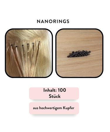 Hair2Heart Nano Ring #8 Dark Blonde - 100 Non-Slip Nano Hair Extensions for Gentle Fastening - Perfect Fit for Fine Hair - Buy Online on GoSupps.com