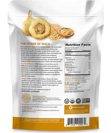 Zint Organic Maca Gelatinized Powder 8 oz - Superfood for Energy & Wellness - Buy Online on GoSupps.com