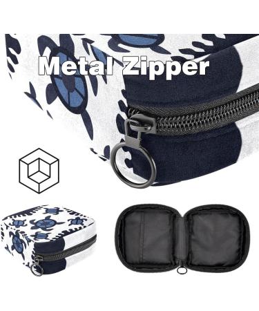 Menstruation Pad Bag with Zipper - Cute Sea Turtle Women's Napkin & Tampon Collection Bag - Buy Online on GoSupps.com