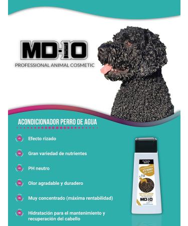 MD10 Dog Conditioner - Vegan & Biodegradable 300ml for Long-Haired Dogs | Spanish Water Dog Fur Care - Buy Online on GoSupps.com