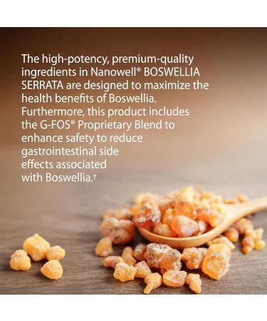 NANOWELL Boswellia Serrata with G-FOS - 98% Boswellic Acid - Supports Joint & Mobility Health - 180 Vegan Capsules 180 Day Supply 180 Count (Pack of 1) - Buy Online on GoSupps.com