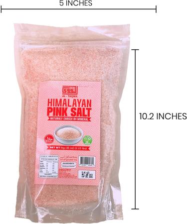 Sunrise Traders Inc Pink Salt Pink Himalayan Salt Himalayan Salt Pink Himalayan Sea Salt Rock Salt Nutrients & Minerals Enriched NON-GMO Halal 1Kg - Buy Online on GoSupps.com