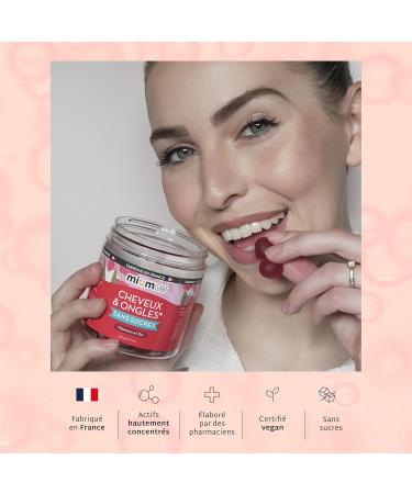 Mium Lab - 3 Month Program - Growth & Fortification for Hair and Nails - Clinically Tested & Highly Dosed (10000% Biotin) | Gummies Red Fruit Flavor Sugar Free | Made in France - Buy Online on GoSupps.com