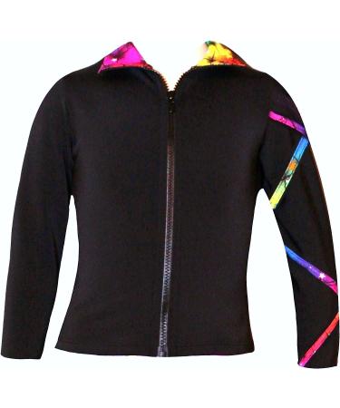 Ice Fire Girls Figure Skating Criss Cross Jacket - Rainbow, Size X-Small - Buy Online on GoSupps.com