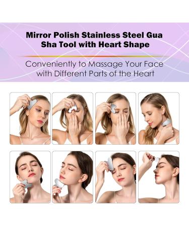 Shop Stainless Steel Gua Sha Facial Tools - Perfect Face Massager & Skincare Gift with Travel Pouch - Buy Online on GoSupps.com