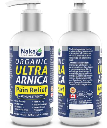  Naka Platinum Organic Ultra Arnica Lotion Pain Relief Maximum Strength European Certified Arnica Made in Canada (120ml) 11 ml (Pack of 1) - Buy Online on GoSupps.com