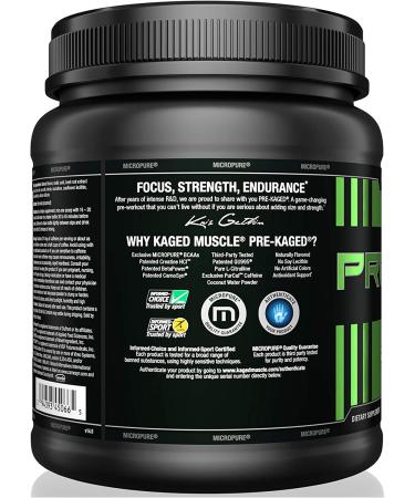 KAGED MUSCLE Pre Workout Powder for Men & Women - Intense Energy, Focus & Pumps - Fruit Punch Flavor - 20 Servings - Buy Online on GoSupps.com
