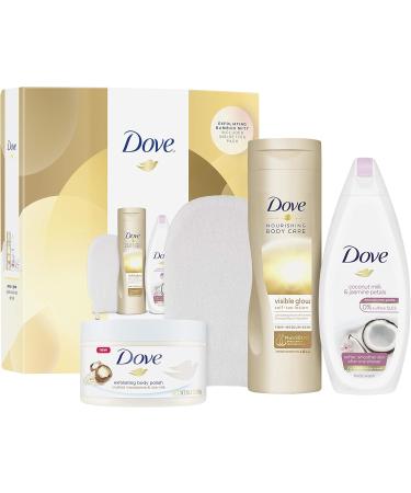 Dove Prep and Glow Gradual Self Tan Collection with Body Mitt Gift Set for women 3 piece Fair to Medium Gift Set - Buy Online on GoSupps.com