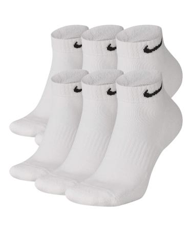 Nike Everyday Cushion Low Training Socks White/Black Large