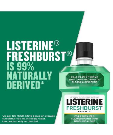 Listerine Freshburst Antiseptic Mouthwash - 8.5 Fl Oz - Fight Bad Breath & Germs - ADA Accepted - Spearmint - Pack of 1 - Buy Online on GoSupps.com