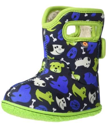 BOGS BABY WELLINGTON BOOTS PLUM FLOWER STRIPE 71565 SIZE UK 3-8 8.5 UK Child Blue