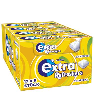 EXTRA REFRESHERS Tropical refreshing taste experience 12x8 pieces - Buy Online on GoSupps.com