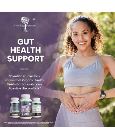 Organic Perilla Seed Extract with 9% Rosmarinic Acid - USDA Certified - Allergy Relief Respiratory and Immunity Booster- Th2 Cytokines Naturally Occurring Luteolin - 500mg 90 capsules - Buy Online on GoSupps.com