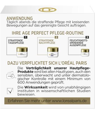  L'Oreal Paris L'Or al Paris Firming Night Cream for Mature Skin - Anti-aging Moisturizer - With AS Collagen Fragments - Collagen Pro Expert - 50 ml - Buy Online on GoSupps.com