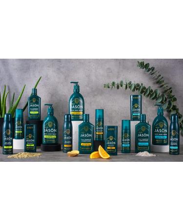 Jason Natural Men's 2-in-1 Dandruff Shampoo & Conditioner with Hemp Seed Oil & Aloe | 12 fl oz - Buy Online on GoSupps.com