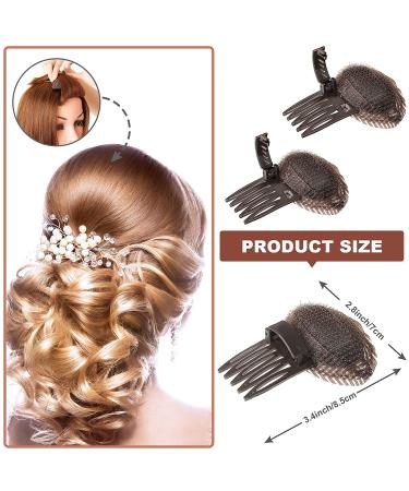 Invisible Fluffy Hair Pad Sponge Clip Set for Women - Brown - Buy Online on GoSupps.com