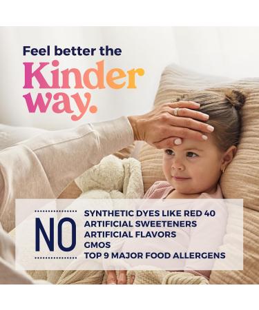 KinderMed Kids' Daytime Cough & Congestion Medicine Ages 4-11 Years No Dyes No Artificial Flavors No Artificial Sweeteners Vegan Non-GMO Gluten Free Organic Berry Flavor 4 fl. oz (Pack of 2) Day (AM) Pack of 2 - Buy Online on GoSupps.com