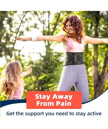 Buy Back Bandage for Men & Women | Lower Back Support Belt with 3 Lumbar Pads - Pain Relief for Herniated Disc Sciatica & Scoliosis | Stylish Black Large Size - Buy Online on GoSupps.com