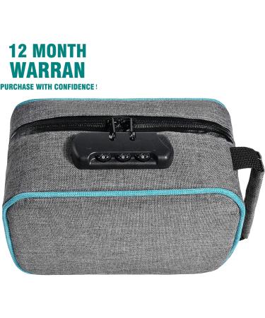 Smell Proof Combination Lock Stash Bag Organizer Case - Gray | Travel & Medicine Storage Box | Ideal Gift - Buy Online on GoSupps.com
