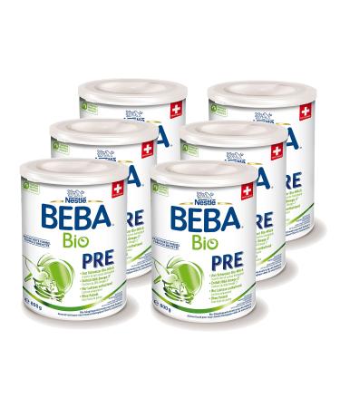 BEBA PRE Organic Infant Milk Infant Formula from Birth (6 x 800g) 4800.0 grams