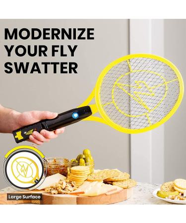 ZAP IT Rechargeable Bug Zapper Racket 4000 Volt - USB Charging Cable - 2 Pack - Large Yellow - Buy Online on GoSupps.com